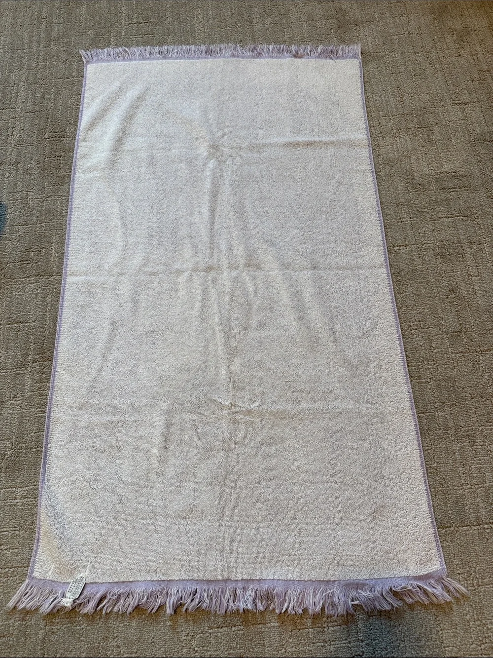 Vintage Penney’s Decorator Collection teal / lavender floral bath towel 24x43